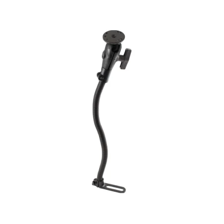 Pod I Fahrzeug Sitzschienen-Befestigung mit AMPS-Anbindung - flexibler Stab (ca. 450 mm), runde Basisplatte