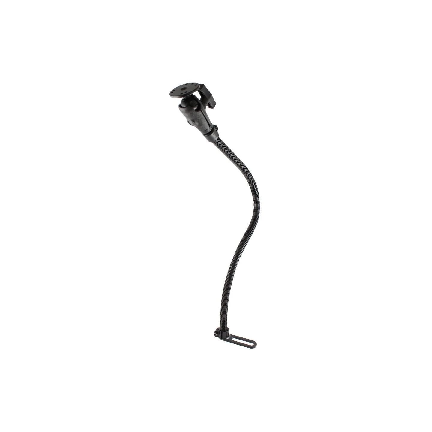 Pod I Fahrzeug Sitzschienen-Befestigung mit AMPS-Anbindung - flexibler Stab (ca. 750 mm), mittlerer Verbindungsarm