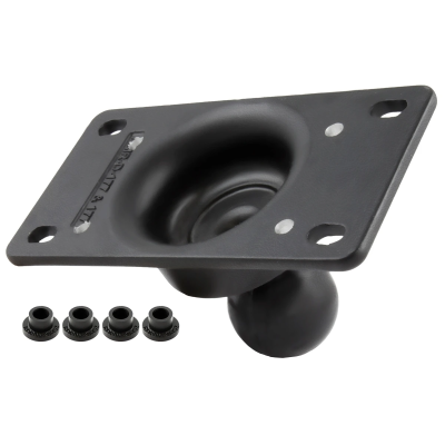 rechteckige Basisplatte (71,44 x 127 mm) mit  (1,5 Zoll) - 4x Lochadapter