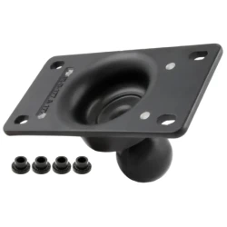 rechteckige Basisplatte (71,44 x 127 mm) mit  (1,5 Zoll) - 4x Lochadapter