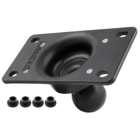 rechteckige Basisplatte (71,44 x 127 mm) mit  (1,5 Zoll) - 4x Lochadapter
