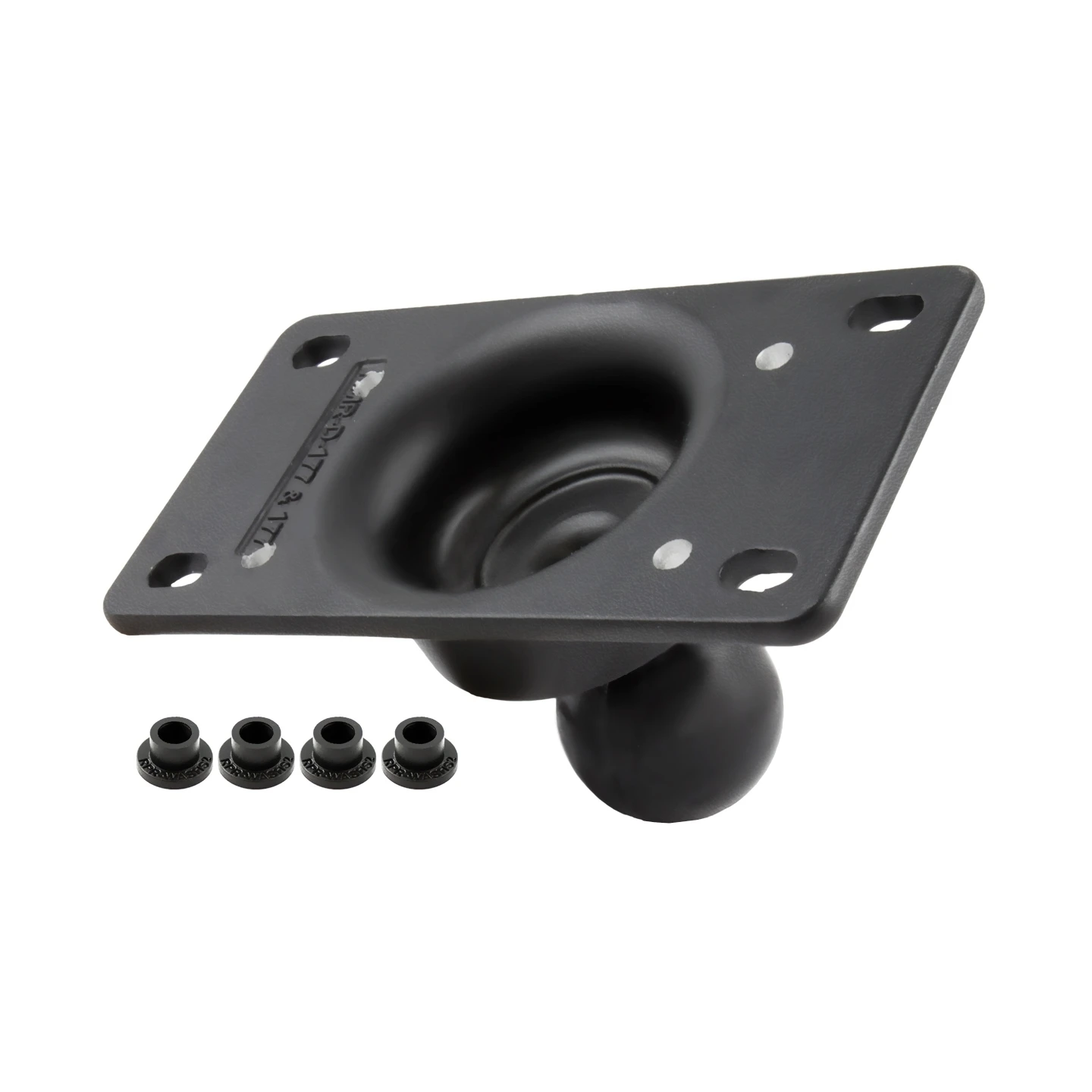 rechteckige Basisplatte (71,44 x 127 mm) mit  (1,5 Zoll) - 4x Lochadapter