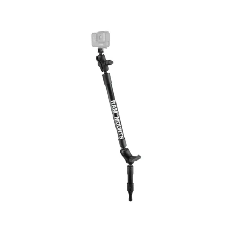 Verlängerungsarm für GoPro-Kameras mit Spline Post Adapter - Gesamtlänge ca. 675 mm, Endstücke mit Kugel