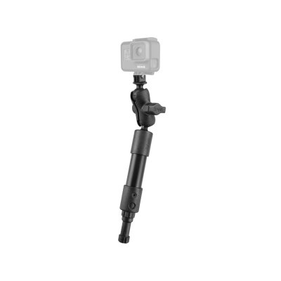 Verlängerungsarm für GoPro-Kameras mit Spline Post Adapter - Kunststoffrohr, (ca. 100 mm), Endstück mit Kugel