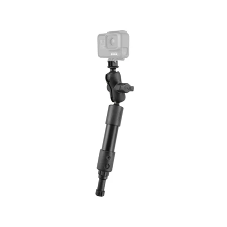 Extension arm for GoPro cameras with spline post adapter - plastic tube, (approx. 100 mm), end piece with ball
