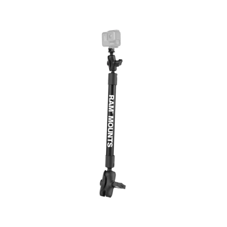 Extension arm with GoPro adapter - plastic tube, (approx. 300 mm), 2x end pieces with ball, 2x short connecting arms