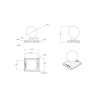 rectangular base plate - (1.5 inch), AMPS