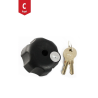 Safety lock for connecting arms - 5/16"-18 internal thread, 2 keys