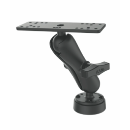 Marine Universal Aufbau-Halterung -  (1,5 Zoll), mit runder Basisplatte (AMPS), Universal-Adapterplatte, Kabel-Manager