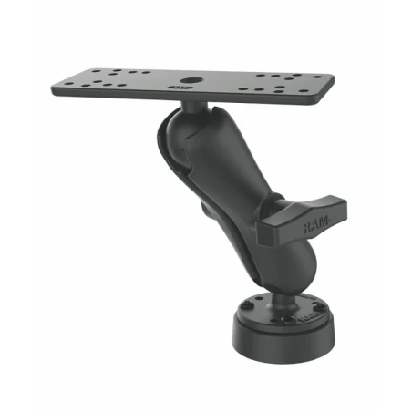 Marine Universal Aufbau-Halterung -  (1,5 Zoll), mit runder Basisplatte (AMPS), Universal-Adapterplatte, Kabel-Manager