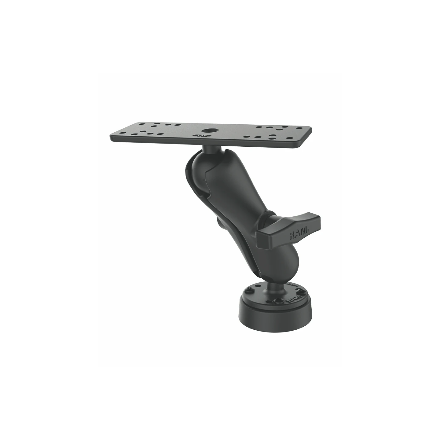 Marine Universal Aufbau-Halterung -  (1,5 Zoll), mit runder Basisplatte (AMPS), Universal-Adapterplatte, Kabel-Manager