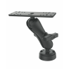 Marine universal surface mount bracket - (1.5 inch), with round base plate (AMPS), universal adapter plate, cable manager