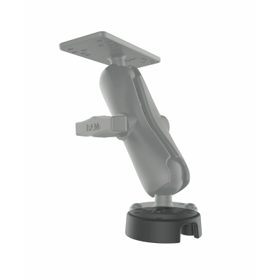 Marine Universal Aufbau-Halterung -  (1,5 Zoll), mit runder Basisplatte (AMPS), Universal-Adapterplatte, Kabel-Manager