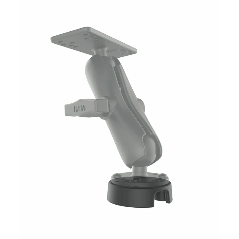 Marine Universal Aufbau-Halterung -  (1,5 Zoll), mit runder Basisplatte (AMPS), Universal-Adapterplatte, Kabel-Manager
