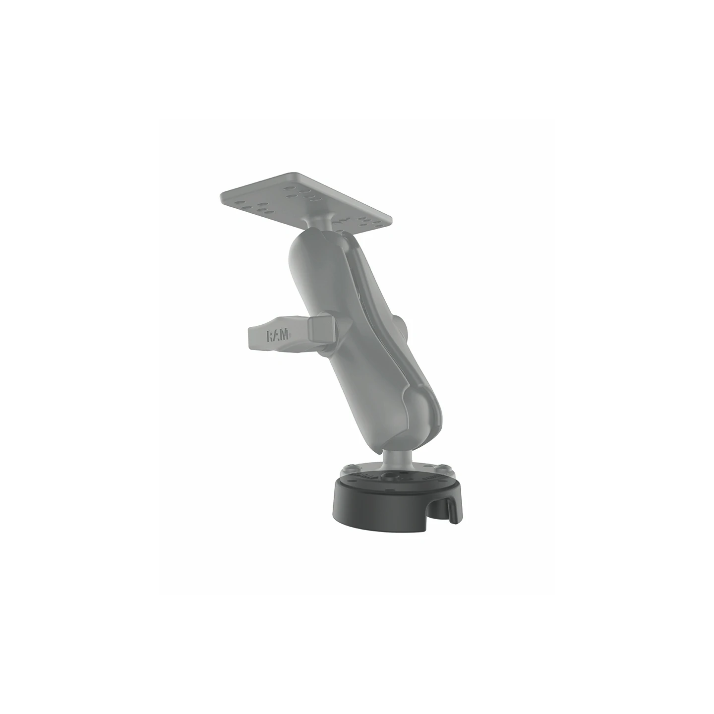 Marine Universal Aufbau-Halterung -  (1,5 Zoll), mit runder Basisplatte (AMPS), Universal-Adapterplatte, Kabel-Manager