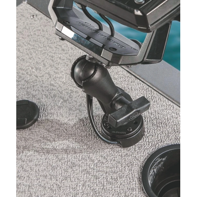 Marine Universal Aufbau-Halterung -  (1,5 Zoll), mit runder Basisplatte (AMPS), Universal-Adapterplatte, Kabel-Manager