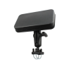 Back support for ATVs - double pipe clamp, centre connecting arm, back cushion