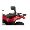 Back support for ATVs - double pipe clamp, long connecting arm, back cushion