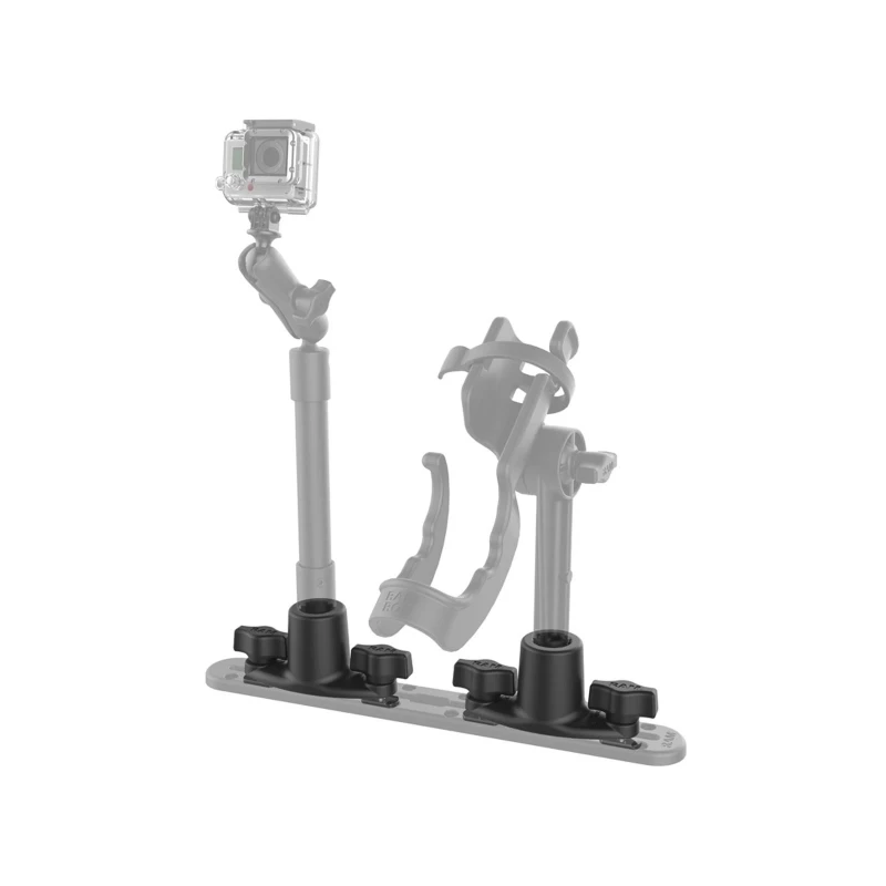 Verbundstoff Doppel T-Slot Track-Basis für Spline Post Systeme - geeignet für Tough-Track Schienen