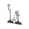 Composite double T-slot track base for spline post systems - suitable for Tough-Track rails