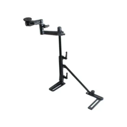 Fahrzeug Sitzschienen-Befestigung mit Rohr (ca. 450 mm) und AMPS-Anbindung (oben) - oberer Teil doppelt schwenkbar, im