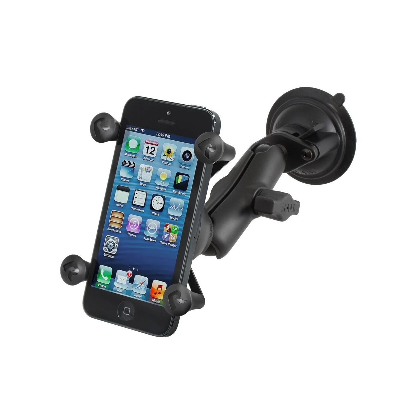 Verbundstoff Saugfuss-Halterung mit X-Grip Halteklammer für Smartphones bis 82,6 mm Breite -  (1 Zoll)