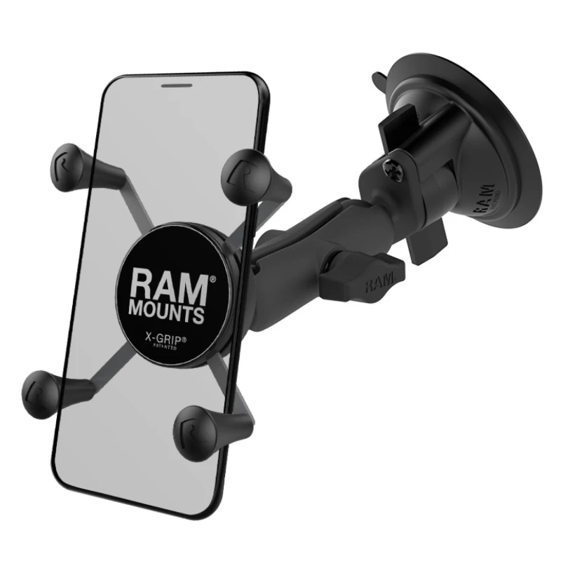 Verbundstoff Saugfuss-Halterung mit X-Grip Halteklammer für Smartphones bis 82,6 mm Breite -  (1 Zoll)