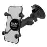 Composite suction cup holder with X-Grip clamp for smartphones up to 82.6 mm wide - (1 inch)