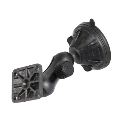 Verbundstoff Saugfuss-Set - kurzer Verbindungsarm (ca. 50 mm), rechteckige Basisplatte (Trapez),  (1 Zoll)