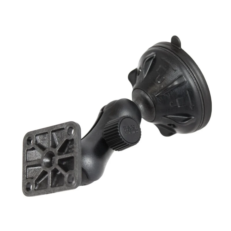 Verbundstoff Saugfuss-Set - kurzer Verbindungsarm (ca. 50 mm), rechteckige Basisplatte (Trapez),  (1 Zoll)