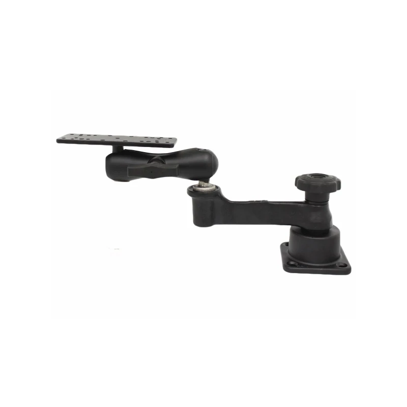 Swivel arm for marine GPS - horizontal base, centre connecting arm, rectangular universal plate (approx. 158 x 50 mm)
