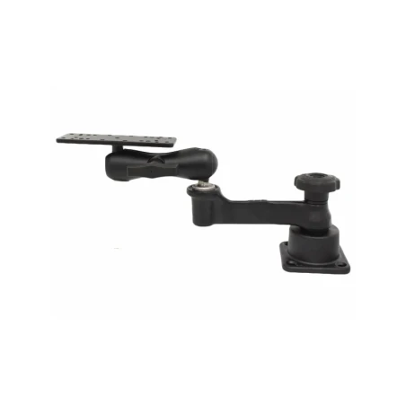 Swivel arm for marine GPS - horizontal base, centre connecting arm, rectangular universal plate (approx. 158 x 50 mm)