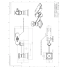 Swivel arm for marine GPS - horizontal base, centre connecting arm, rectangular universal plate (approx. 158 x 50 mm)