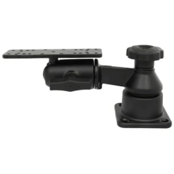 Swivelling arm for marine GPS - horizontal base, octagon connecting arm, rectangular universal plate (approx. 158 x 50 mm)