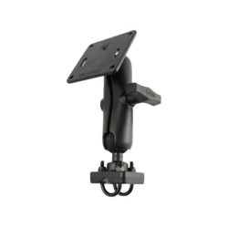 Set für Lenker/Rohre - Doppel-Klemmschelle, mittlerer Verbindungsarm, VESA-Platte (75 x 75 mm Lockraster)