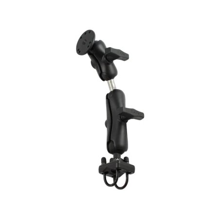Set für Lenker/Rohre - Doppel-Klemmschelle, mittlerer Verbindungsarm, Doppelkugel-Adapter, kurzer Verbindungsarm