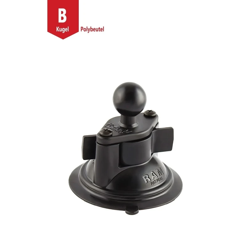 Suction base with Diamond base plate (trapezoid) - Twist lock, not mounted, (1 inch)