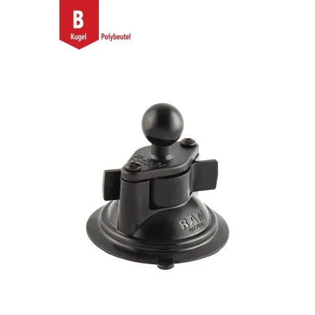 Suction base with Diamond base plate (trapezoid) - Twist lock, not mounted, (1 inch)