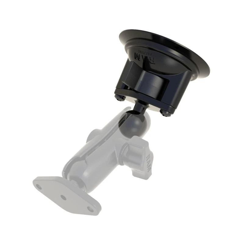 Suction base with Diamond base plate (trapezoid) - Twist lock, not mounted, (1 inch)