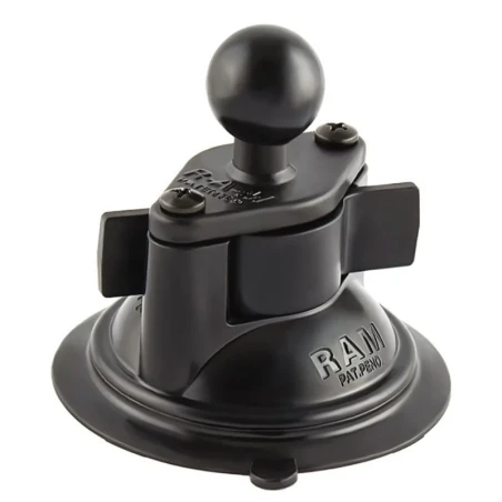 Suction base with Diamond base plate (trapezoid) - Twist lock, not mounted, (1 inch)