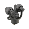 Composite roller-ball paddle holder with T-slot for Tough-Track rail systems - in polybag