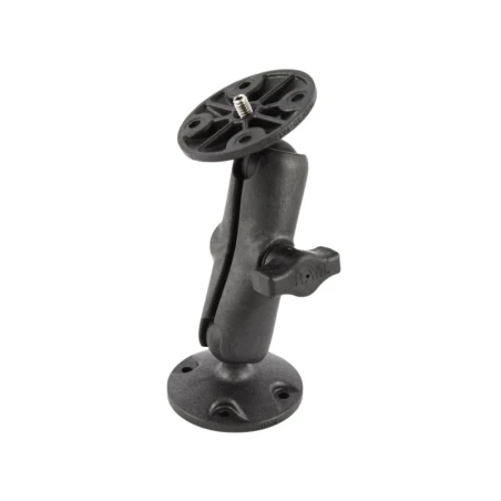 Composite surface-mounted camera mount with 1/4"-20 grub screw - with round base plate, (1 inch)