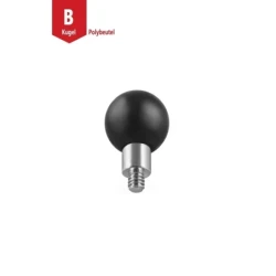 Basiskugel mit 1/4"-20 Gewindestift - für Kamera-Anbindung,  (1 Zoll)