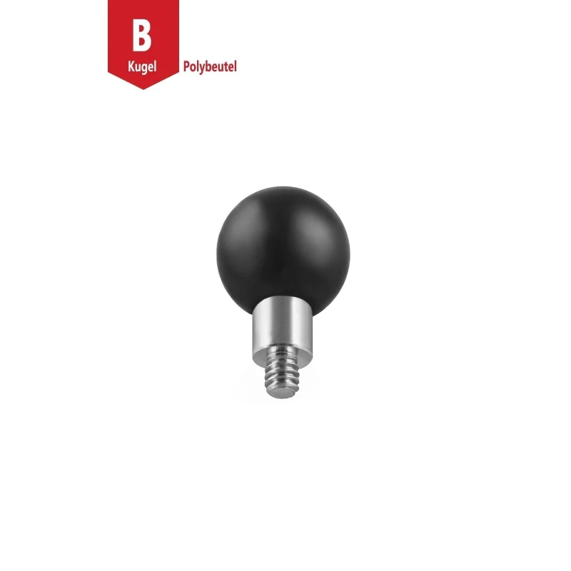 Basiskugel mit 1/4"-20 Gewindestift - für Kamera-Anbindung,  (1 Zoll)