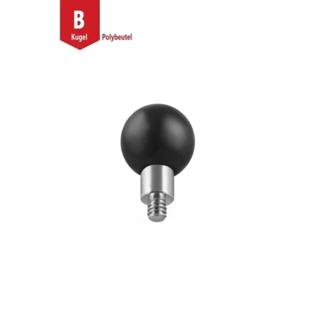 Basiskugel mit 1/4"-20 Gewindestift - für Kamera-Anbindung,  (1 Zoll)