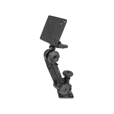 Schwenkarm mit VESA-Anbindung - Horizontal-Basis, Ratchet-System, VESA-Platte (4x 75 und 4x 100 mm Lochraster)