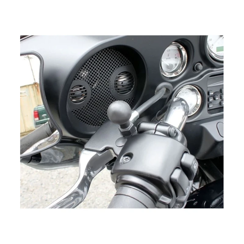 Verbundstoff Basis-Kugel für Harley Davidson Motorräder (Spiegelaufnahme) -  (1 Zoll), 1/4-20 Zoll Gewinde (Aluminium)