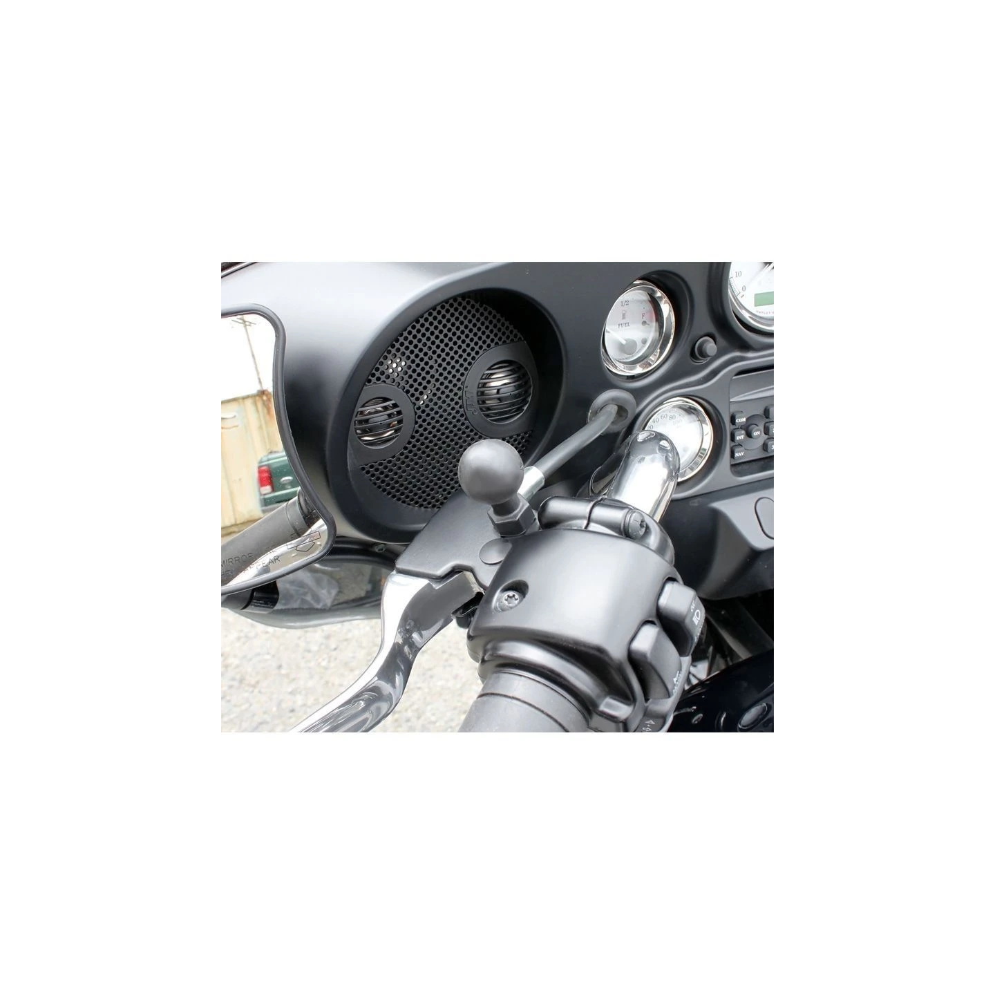 Verbundstoff Basis-Kugel für Harley Davidson Motorräder (Spiegelaufnahme) -  (1 Zoll), 1/4-20 Zoll Gewinde (Aluminium)