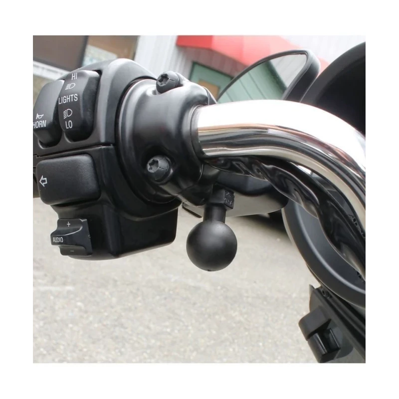 Verbundstoff Basis-Kugel für Harley Davidson Motorräder (Spiegelaufnahme) -  (1 Zoll), 1/4-20 Zoll Gewinde (Aluminium)
