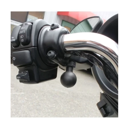 Verbundstoff Basis-Kugel für Harley Davidson Motorräder (Spiegelaufnahme) -  (1 Zoll), 1/4-20 Zoll Gewinde (Aluminium)